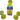 A bottle with yellow caps displayed around it, with a label that reads 'Pro Dye'.
