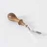 A straight french edger 6 tool by Ron's Tools used for leatherworking and leathercraft on a white background.