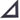 Black triangular acrylic ruler with measurement markings on a white background