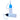 2 white plastic paint dropper bottles with a blue cap and a black cap placed on a white background.