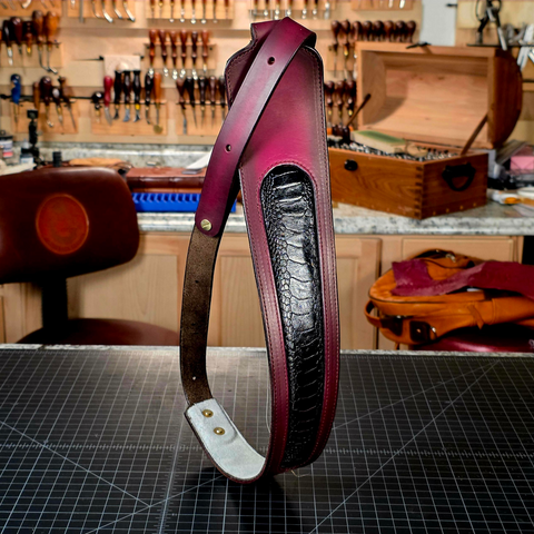 Rifle Sling with Ostrich Inlay | August Project Box