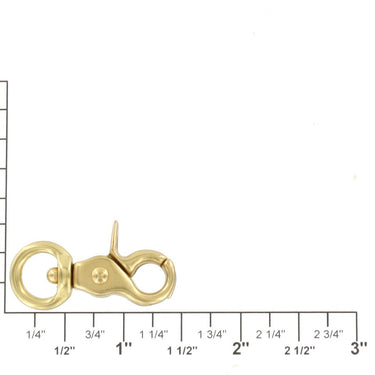 3012A 3/8" Natural Brass, Extra Mini Swivel Trigger Snap, Solid Brass-LL