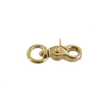 3012A 3/8" Natural Brass, Extra Mini Swivel Trigger Snap, Solid Brass-LL