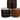 Three spools of leather lace in black, brown, and dark brown colors, placed on a wooden surface.