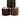Three spools of leather lace in black, brown, and dark brown colors, placed on a wooden surface.